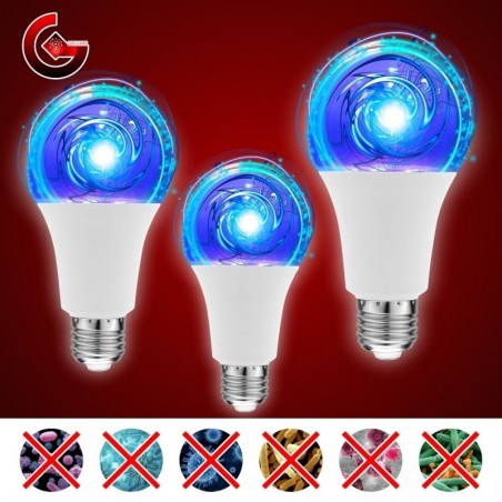 E27 - 5W - 7W - 10W - lâmpada ultravioleta - LED - lâmpada germicida - esterilizador - desinfecção - eliminator de mite