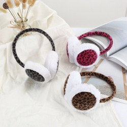 Leopard print plush earmuffsHats & Caps
