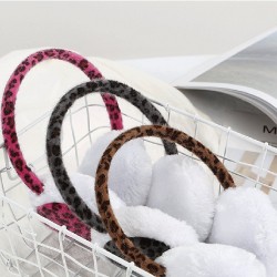 Leopard print plush earmuffsHats & Caps