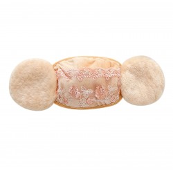 2 em 1 - máscara facial / earmuffs - impressão de renda floral