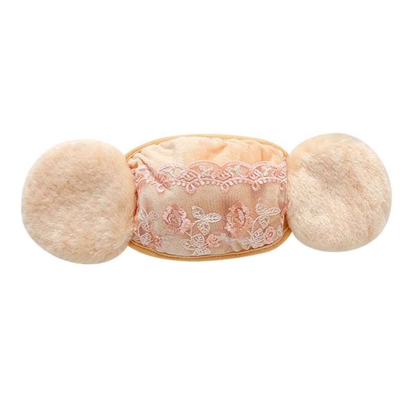 2 em 1 - máscara facial / earmuffs - impressão de renda floral