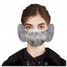2 em 1 - máscara facial / earmuffs - impressão de renda floral
