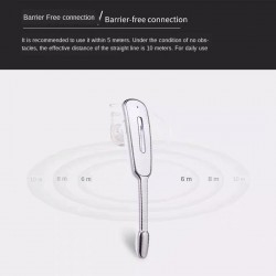 Mini - Bluetooth ear-hook - handsfree - leather earphone with microphone - noise cancellingEar- & Headphones
