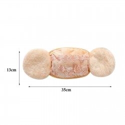 2 em 1 - máscara facial / earmuffs - impressão de renda floral