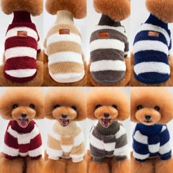 Suéter de inverno para cães / gatos - design de listras
