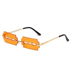 Óculos de sol de metal vintage - UV400 - lâmina de barbear forma