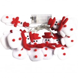 Cordas com bonecos de neve - luzes decorativas de árvore de Natal LED
