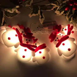 String with snowmans - LED Christmas tree decorative lightsChristmas