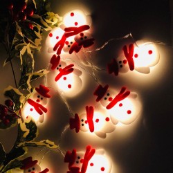 Cordas com bonecos de neve - luzes decorativas de árvore de Natal LED