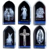 3D laser gravado cubo - Jesus - anjo - virgem Maria - estátua de cristal