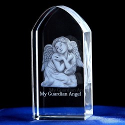 3D laser gravado cubo - Jesus - anjo - virgem Maria - estátua de cristal