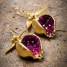 Gold pomegranate - dangle earringsEarrings