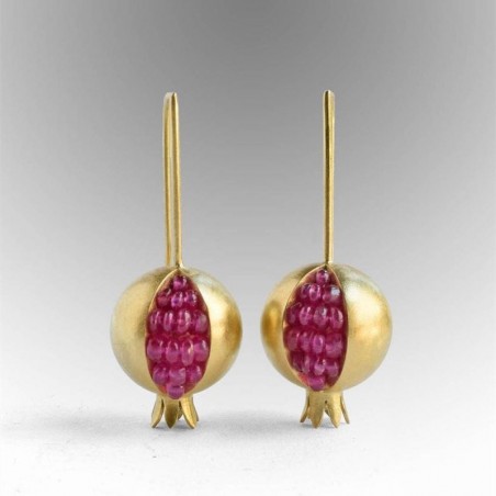 Ouro / prata romã - brincos elegantes