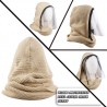 Full face transparent mask with scarf & zipperMouth masks