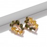 zircon cor da árvore viva - brincos luxuosos