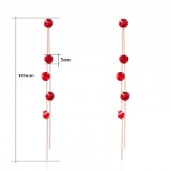 Tassels com cristais - brincos longos