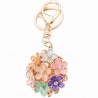 Flor de cristal oco - chaveiro