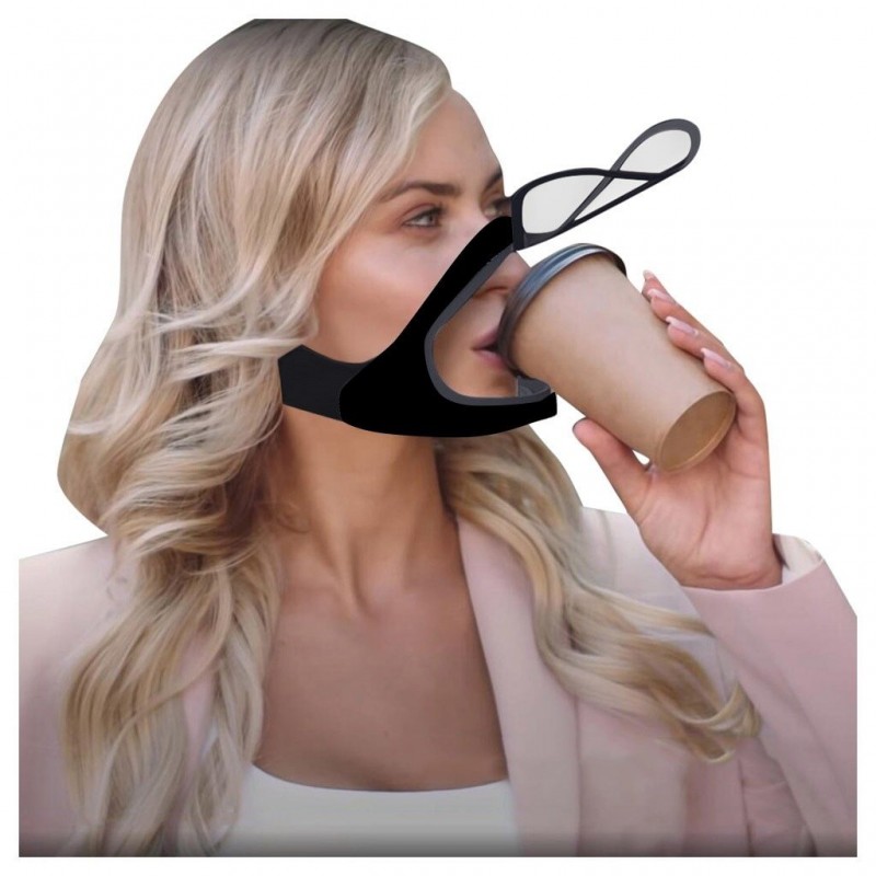 Capa transparente face / boca - máscara protetora com viseira boca aberta