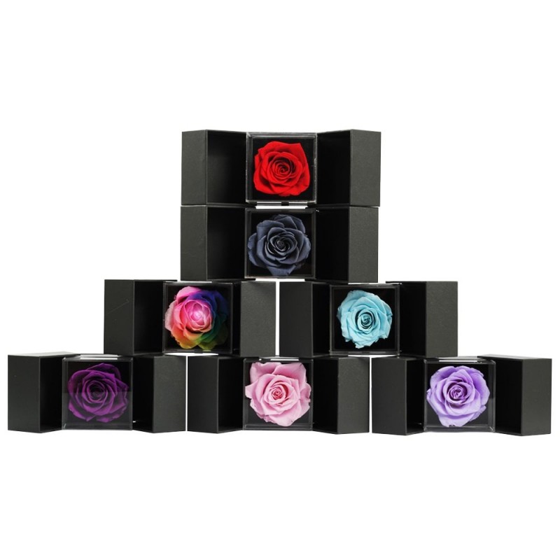 Elegante caixa de jóias com rosa - Dia dos Namorados / presente de casamento