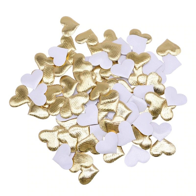 Satin hearts petals - confetti - weddings / tables / beds / Valentine's decoration - 100 pieces - 35mmValentine's day