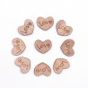 Mini corações de amor de madeira - decoração - 100 peças