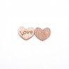 Mini corações de amor de madeira - decoração - 100 peças