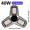 LED bulb - foldable lamp - high power - E27 - 110V - 220V - 40W - 60W - 80WE27
