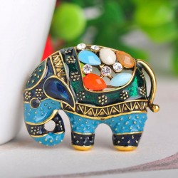 elefante Tailândia com cristais - broche