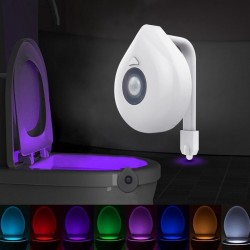 LED - luz do assento do banheiro - luz da noite - 8 cores mutáveis