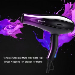 Secador de cabelo profissional - iônico - secagem rápida - 6 velocidades