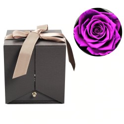 Elegante caixa de jóias com rosa - Dia dos Namorados / presente de casamento