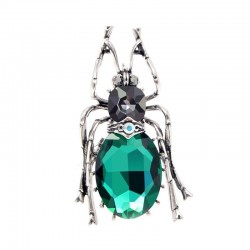 Besouro de cristal verde - broche