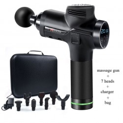 Arma de massagem - alívio da dor muscular / relaxamento - massageador de corpo elétrico - 30 velocidades - 2500mAH