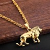 Colar na moda com leão - ouro
