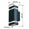 Luz de parede exterior moderna - lâmpada impermeável - 8W - LED