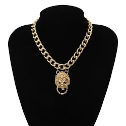 Hip-hop short chain with lion's head - gold necklaceNecklaces