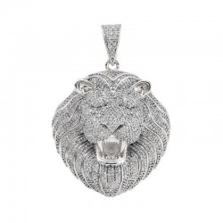 Iced out crystal lion's head - luxurious necklace - unisexNecklaces
