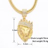 Crowned lion pendant - gold necklaceNecklaces