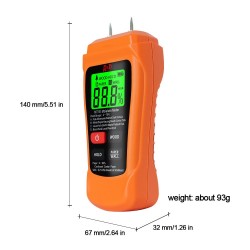 MT-18 - orange - digital tester - wood / paper moisture meter - wall moisture sensor - testerElectronics & Tools