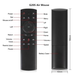G20S - 2.4G - mouse de ar sem fio - giroscópio - controle de voz - mini teclado - controle remoto para PC Android TV Box
