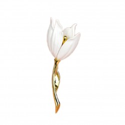 Tulipa branca - broche elegante