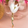 Tulipa branca - broche elegante