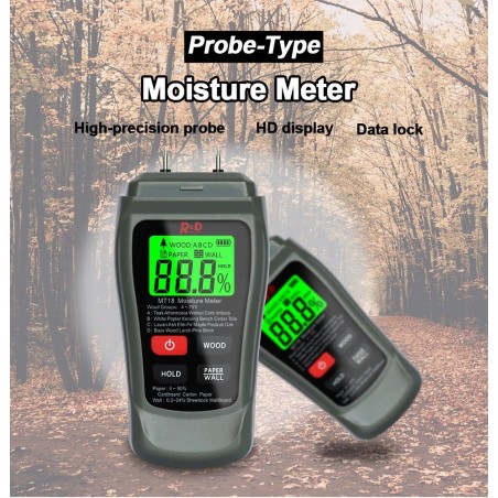 MT-18 - grey - digital tester - wood / paper moisture meter - wall moisture sensor - testerElectronics & Tools