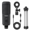 AU-PM461TR - condensador de microfone USB - gravação - ensino on-line - reuniões - transmissão ao vivo - jogos - com tripé stand