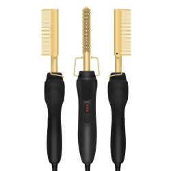 2 em 1 - alisador de cabelo multifunções / curler / pente - cabelo molhado / seco