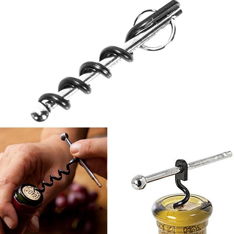 Mini saca-rolhas - abridor de garrafa de vinho - aço inoxidável