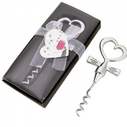abridor de garrafa de vinho - corkscrew - punho em forma de coração
