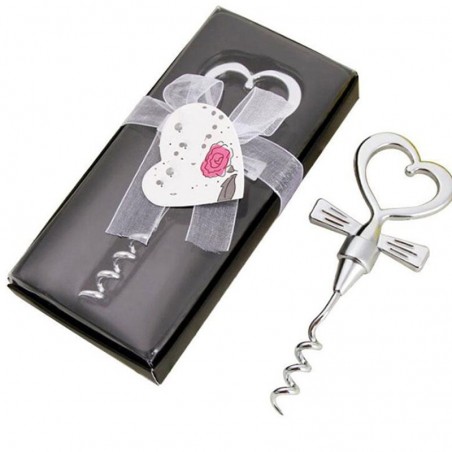 abridor de garrafa de vinho - corkscrew - punho em forma de coração