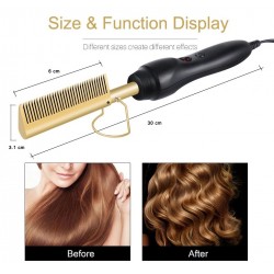 2 em 1 - alisador de cabelo multifunções / curler / pente - cabelo molhado / seco