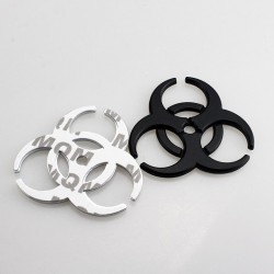 Biohazard 3D - emblema de metal - autocolante